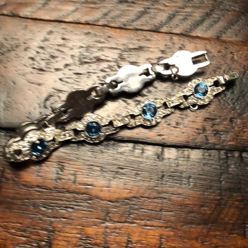 🌹GENUINE BLUE TOPAZ CZ BRACELET